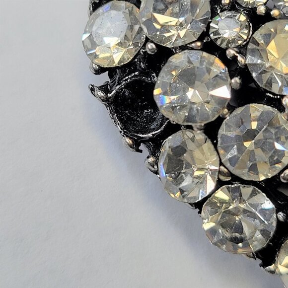 Crystal Glitter Pendant Necklace, Long Silver Tone Necklace - Picture 8 of 13